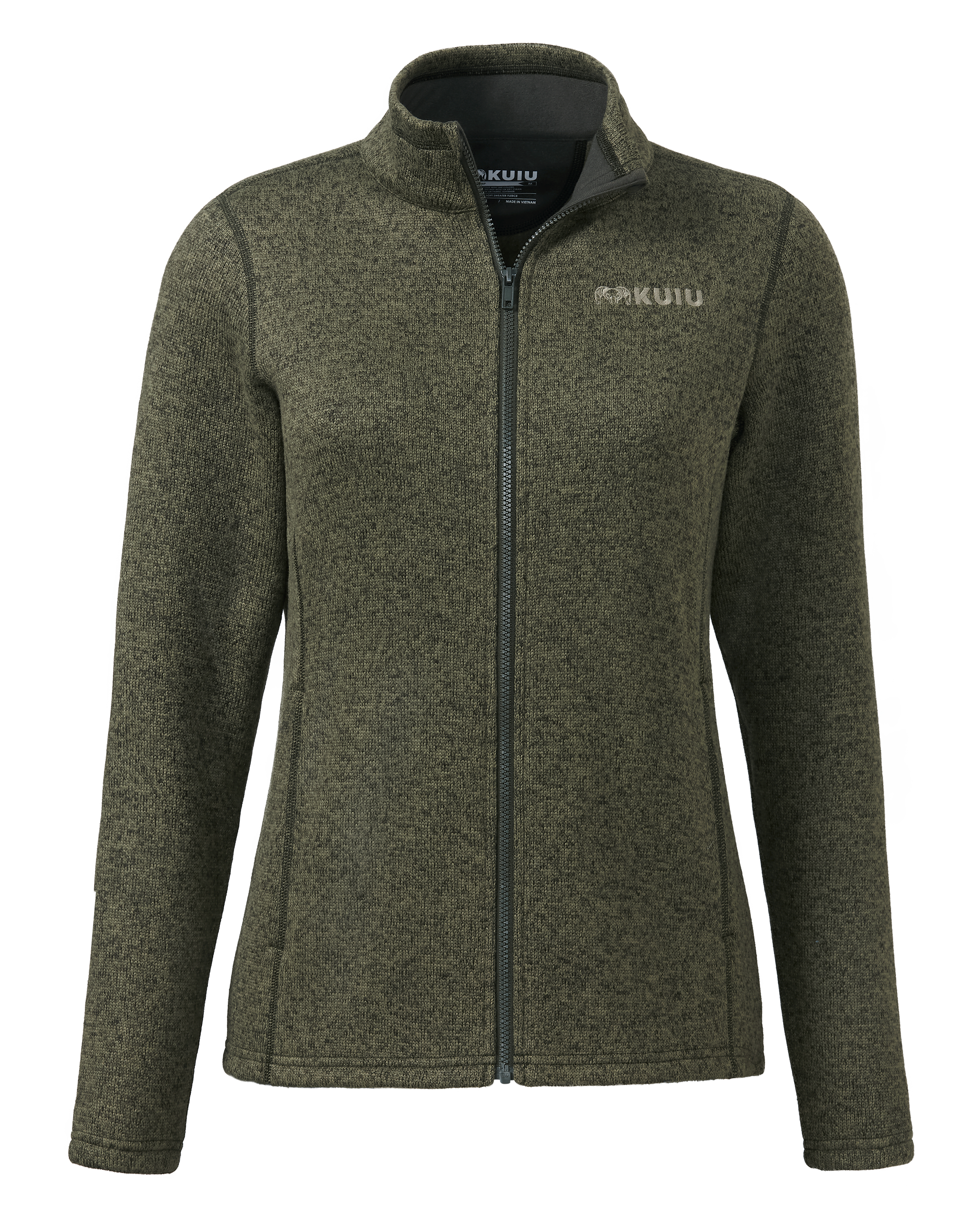 Outlet Women's Base Camp Full Zip Sweater | Olive Heather