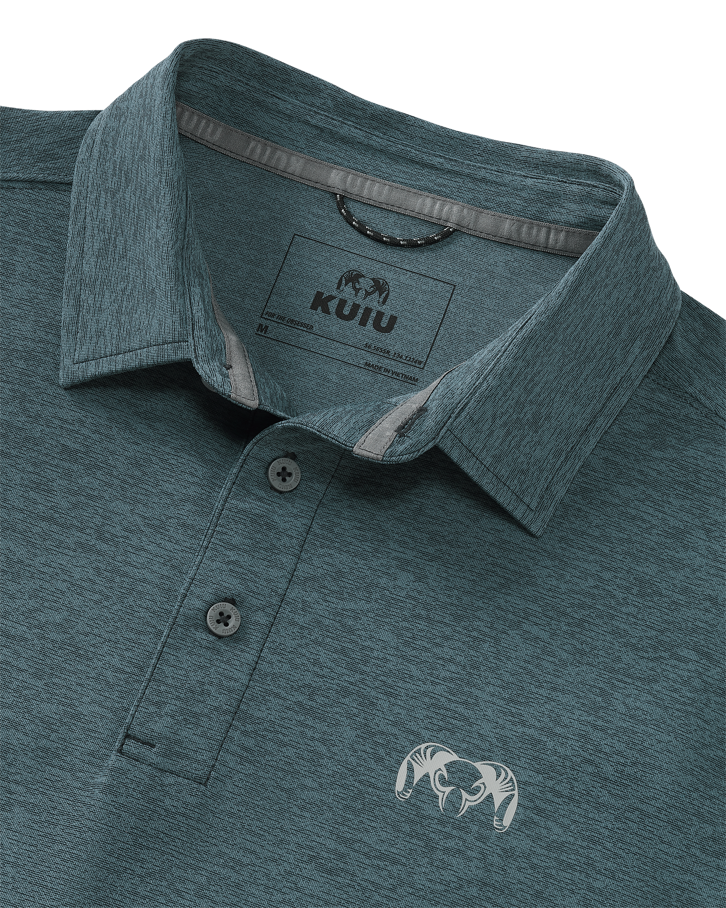 Alternative view of KUIU Performance Polo | Heather Slate