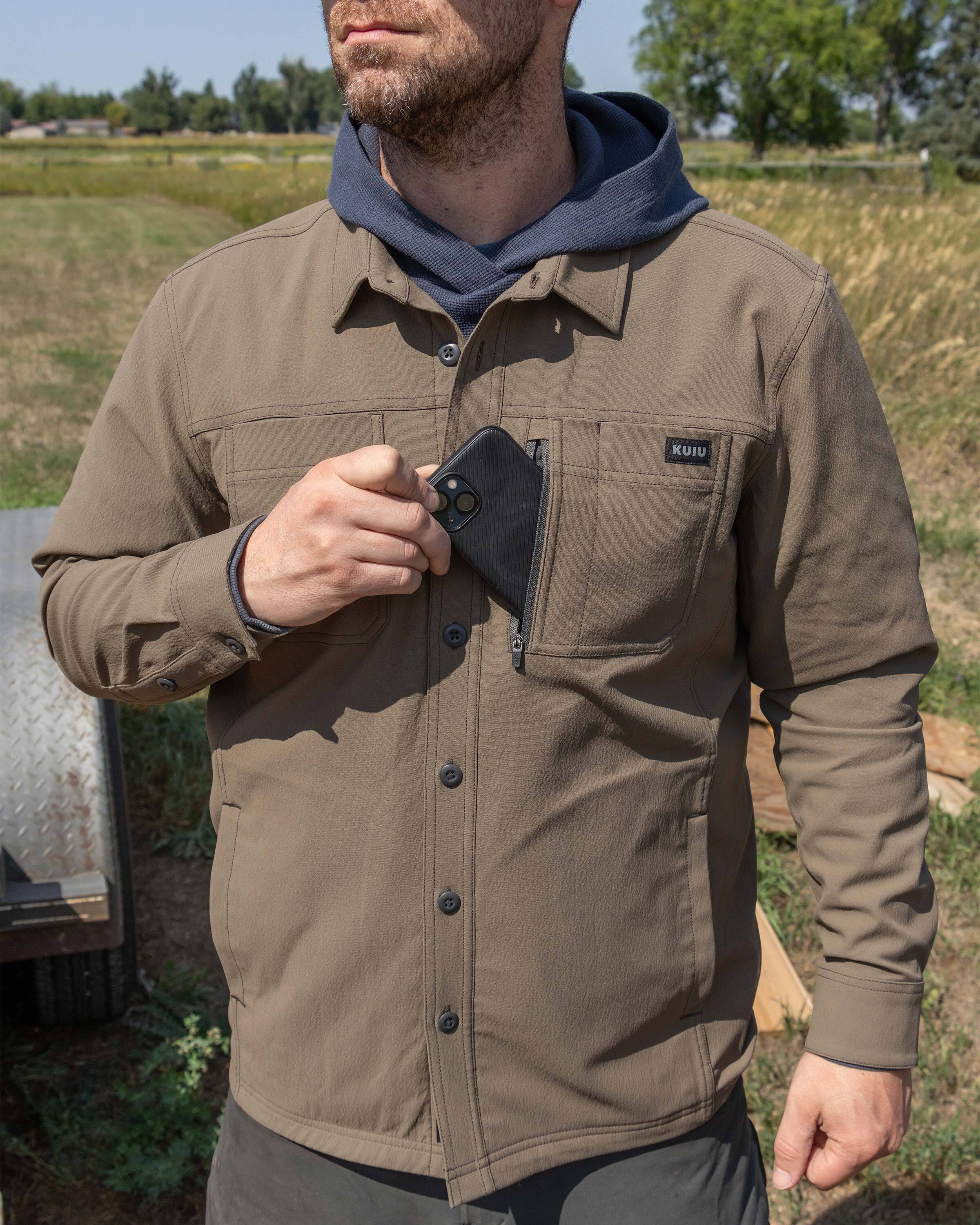Motive Flannel Lined Shirt Jacket | Steel Blue - Image 4