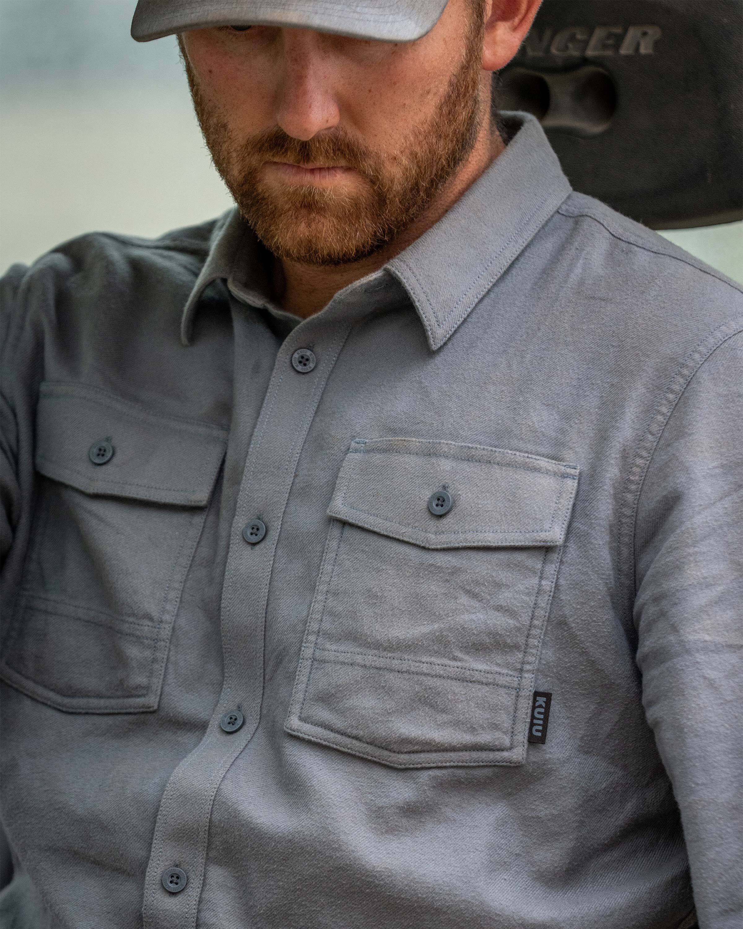 Field Flannel Shirt | Steel Blue - Image 5