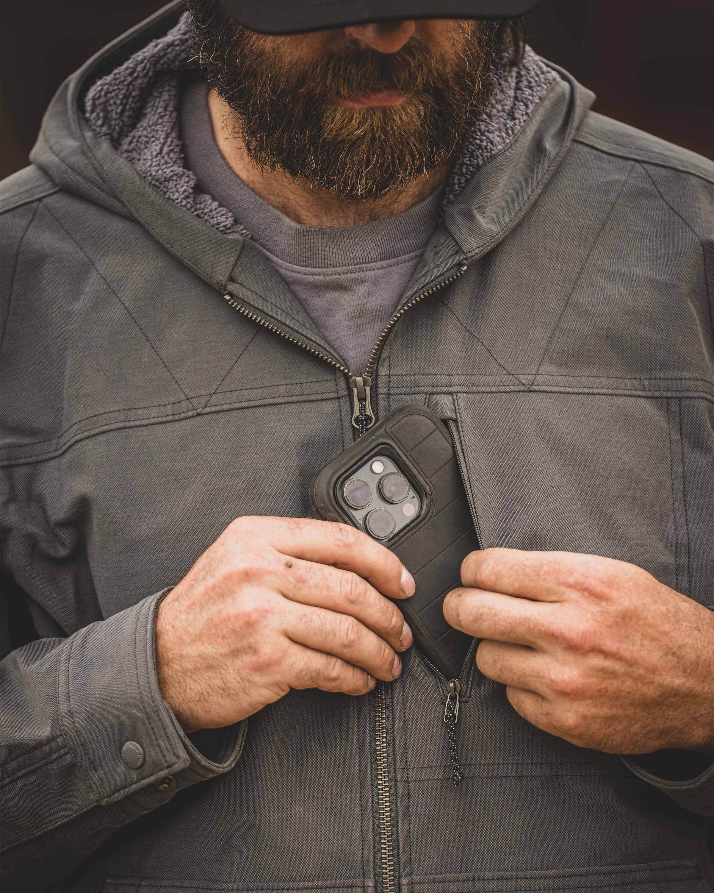 Brawley Hooded Fleece Jacket | Saddle - Image 9