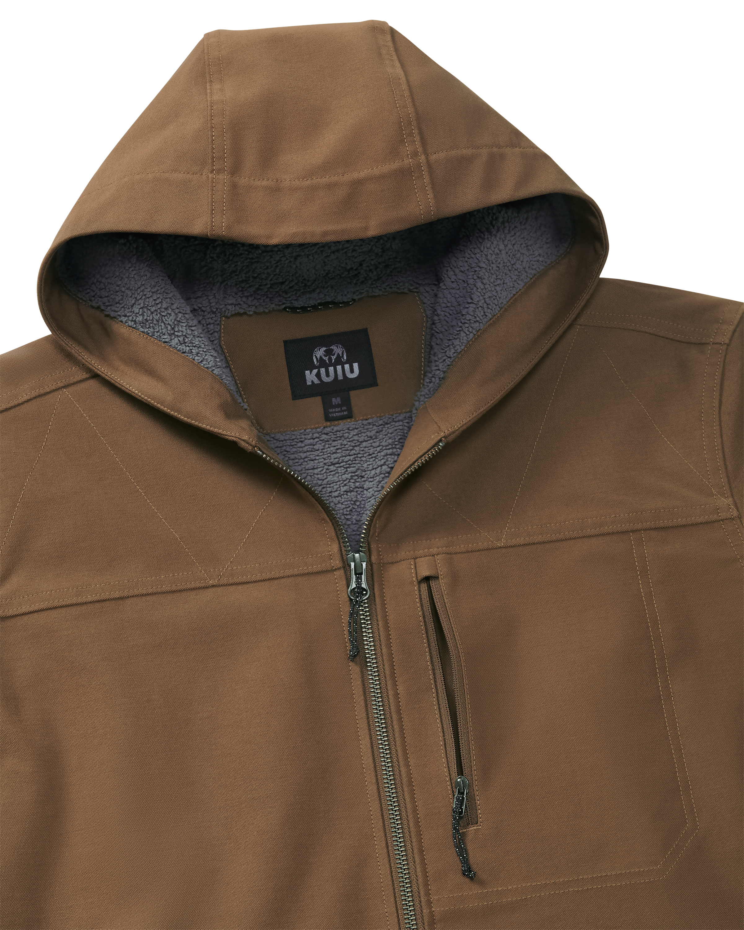 Brawley Hooded Fleece Jacket | Saddle - Image 3