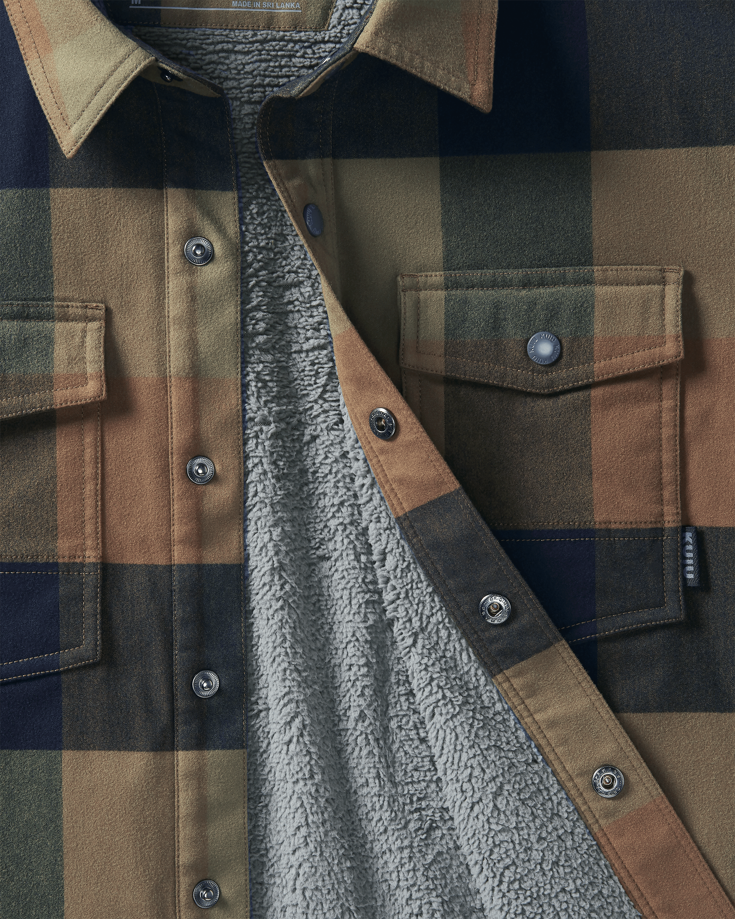 Alternative view of Field Flannel Fleece Shirt Jacket | Valo Plaid