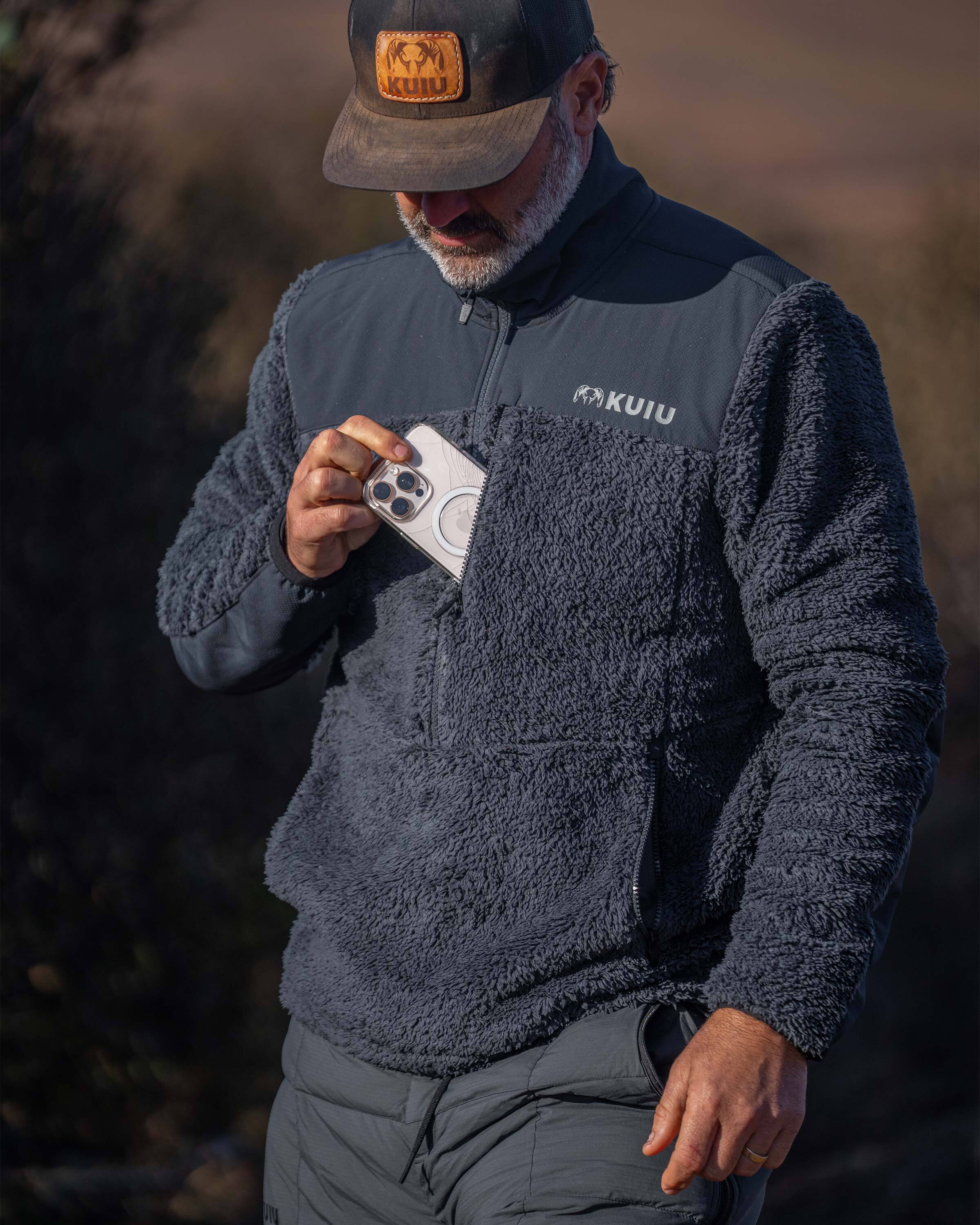 Sherpa Fleece Zip Pullover | Grizzly - Image 6