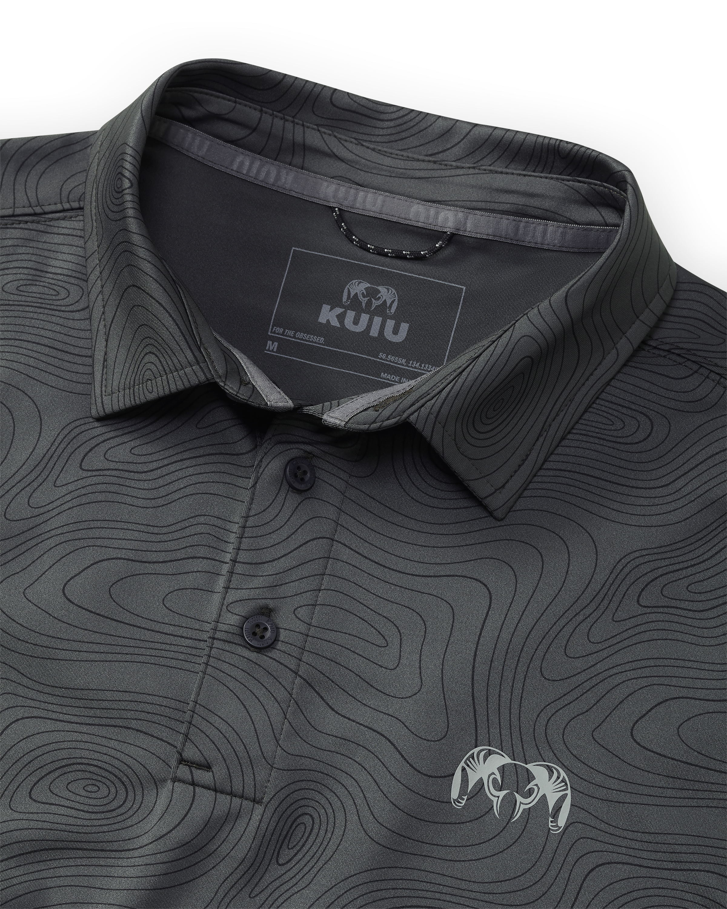 Alternative view of KUIU Performance Polo Topo | Gunmetal Topo