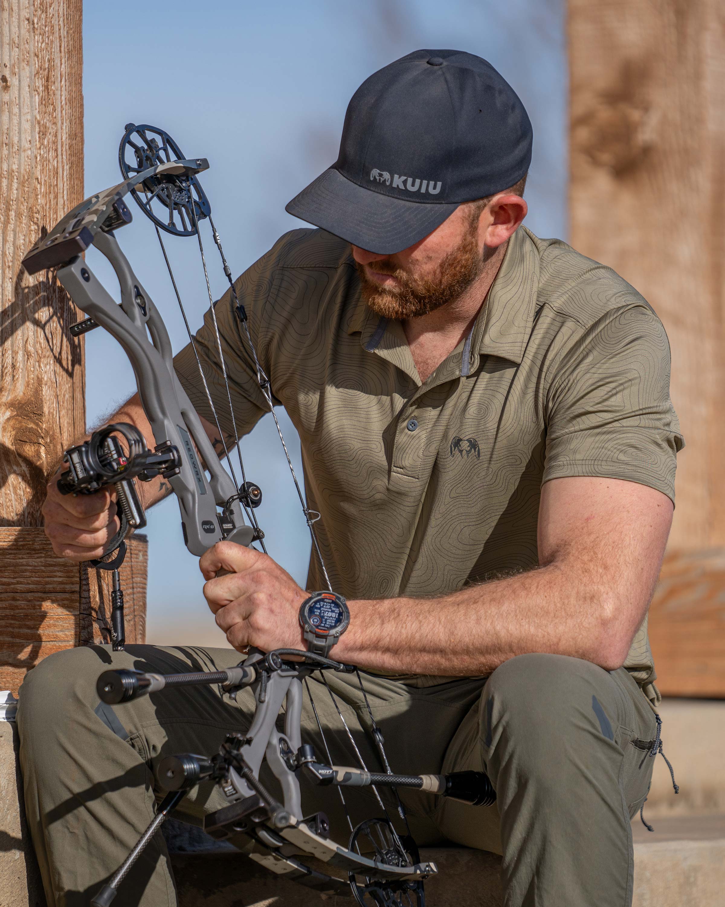KUIU Performance Polo Topo | Gunmetal Topo - Image 6