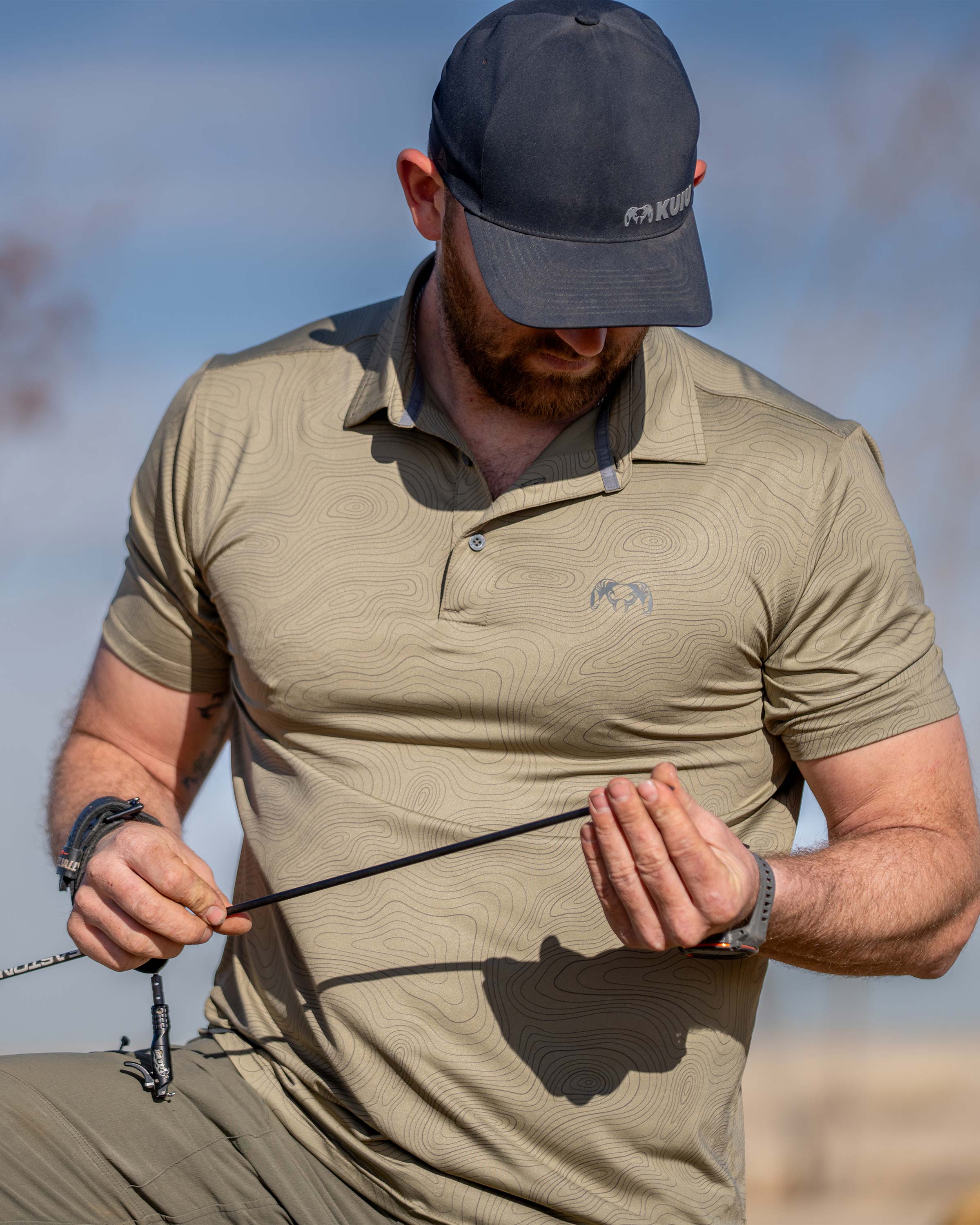 KUIU Performance Polo Topo | Gunmetal Topo - Image 3