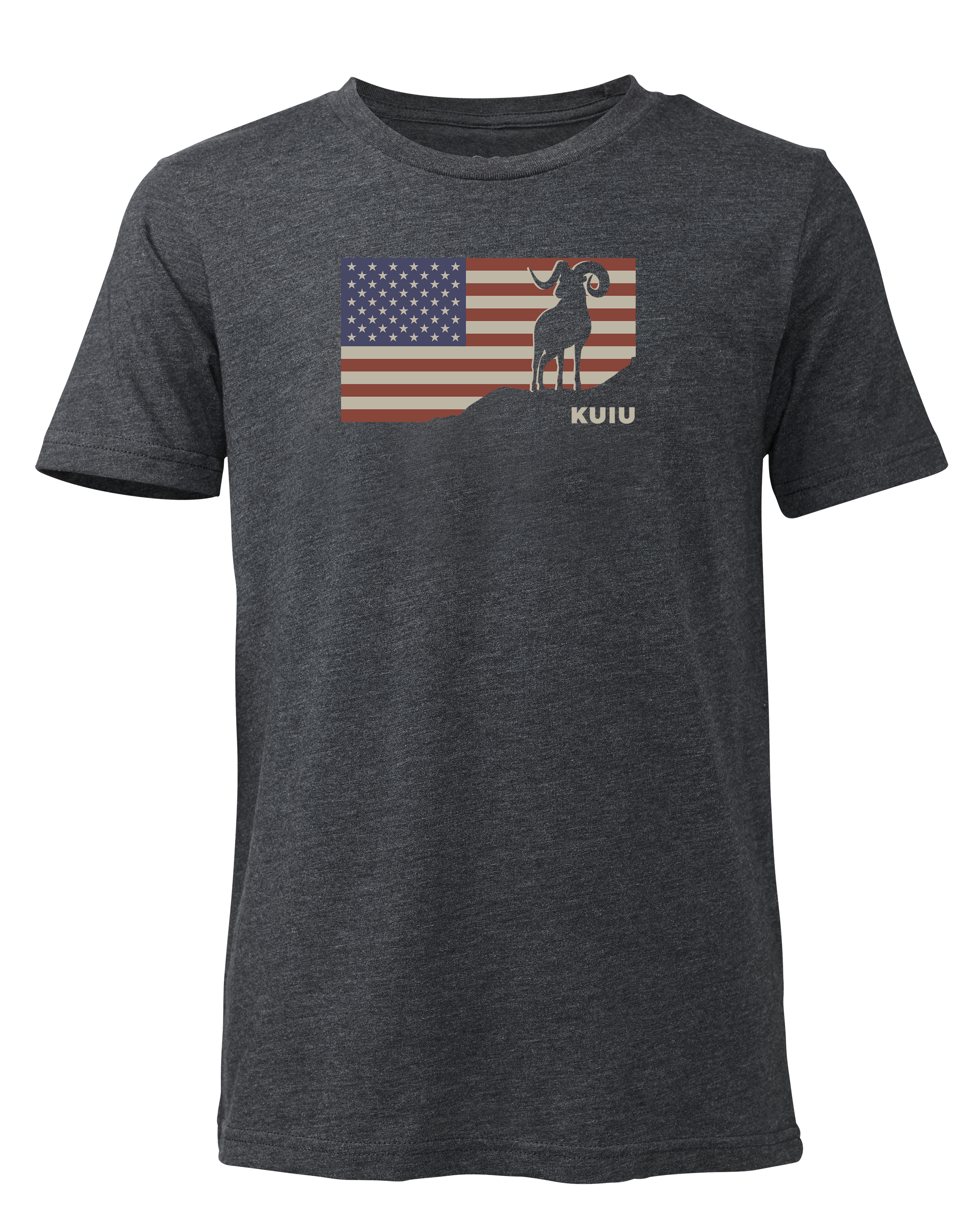 Youth Ram Flag T-Shirt | Charcoal