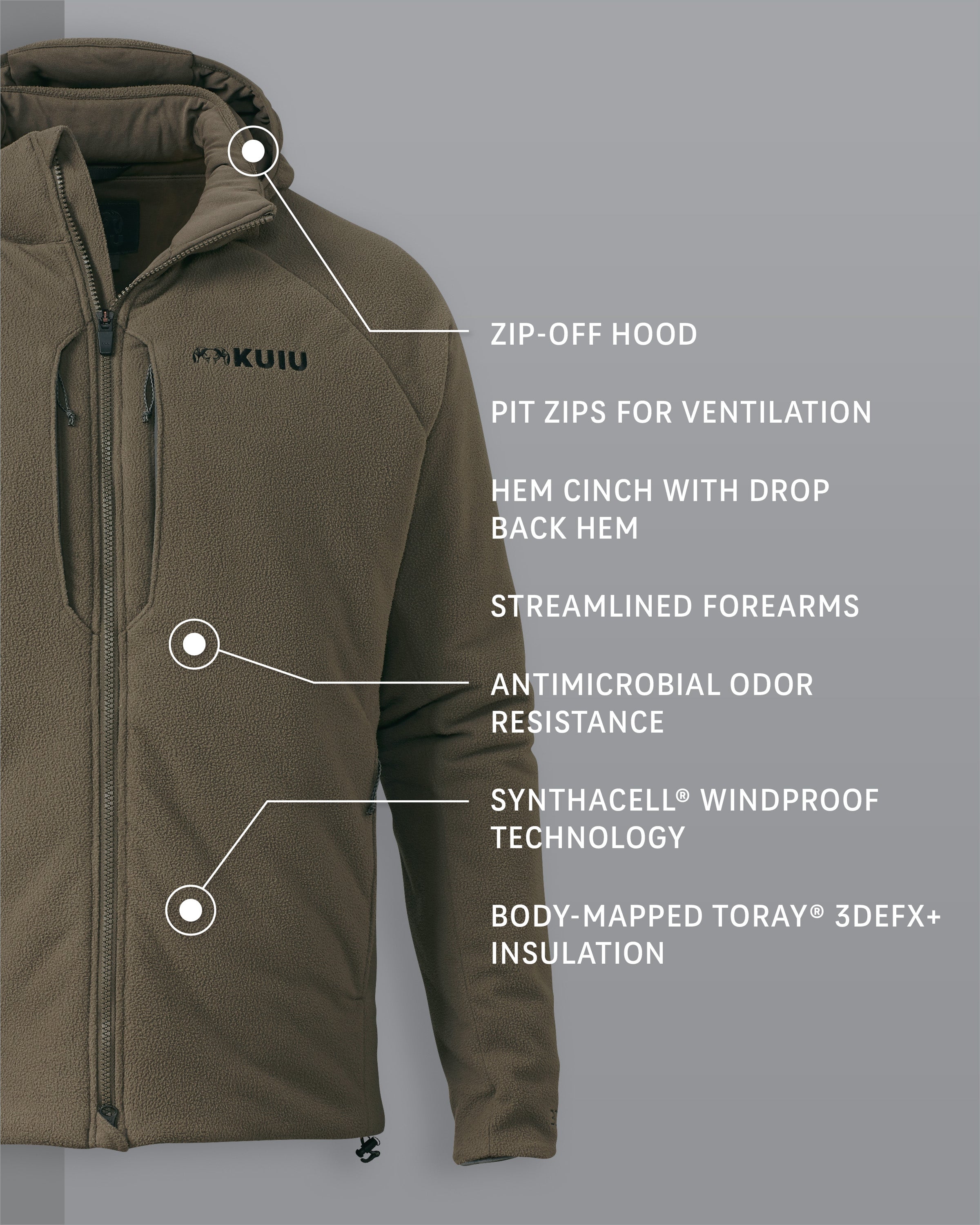 Outlet KUIU Proximity Hooded Insulated Jacket | Ash - Image 2