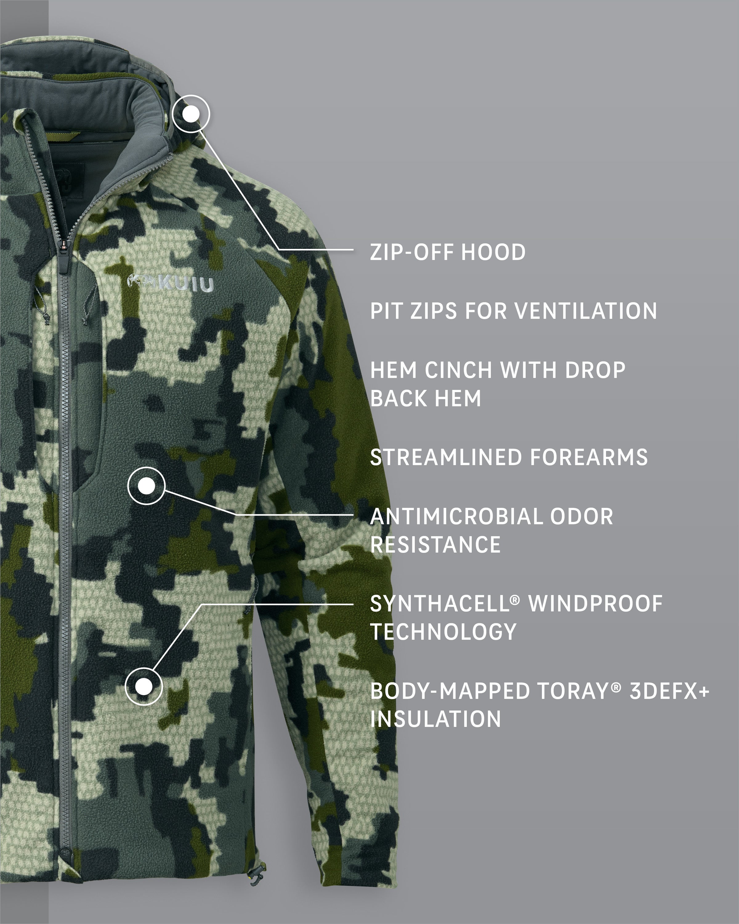 Alternative view of KUIU Proximity Hooded Insulated Jacket | Verde