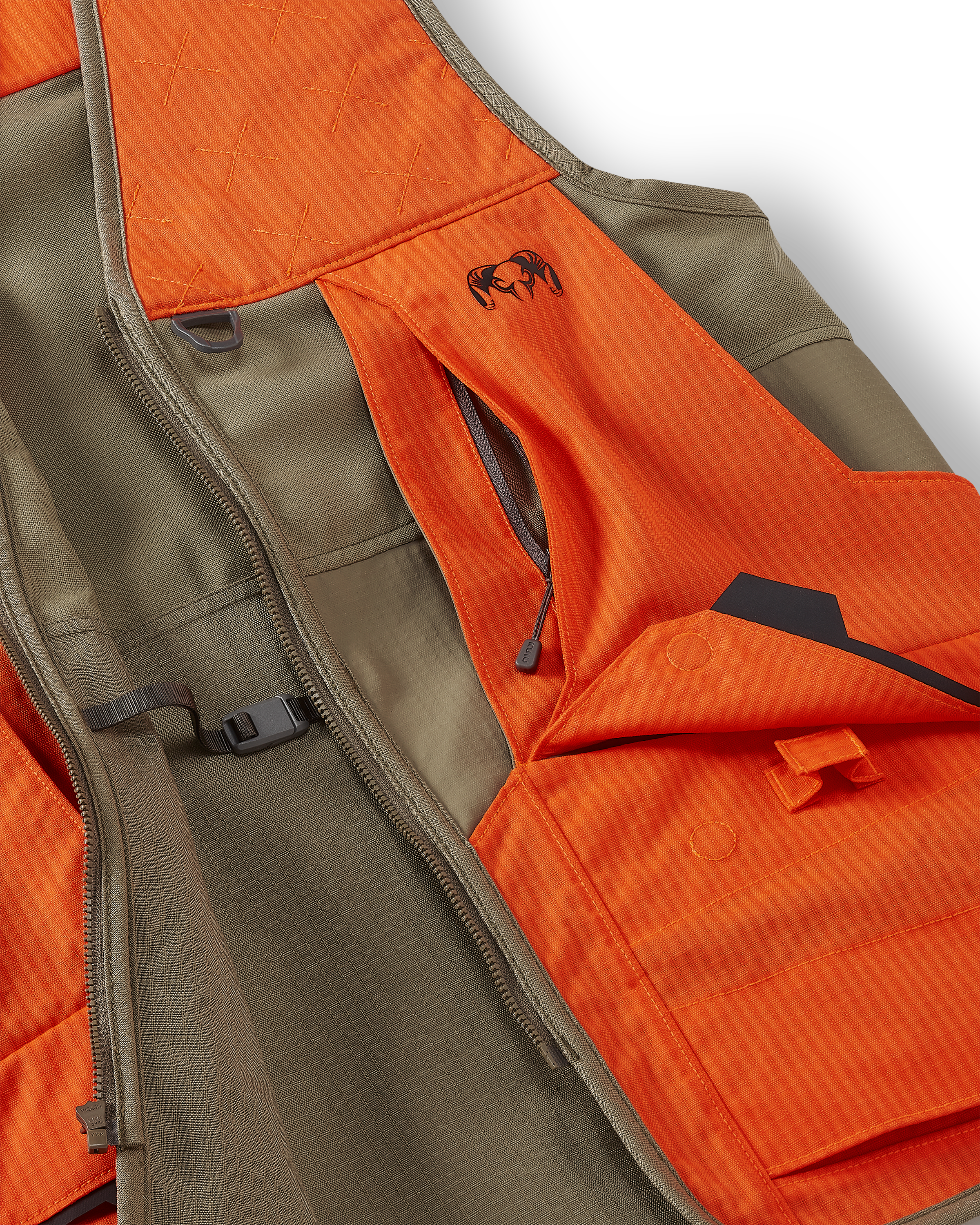 Core Upland Vest | Khaki/Blaze Orange - Image 4