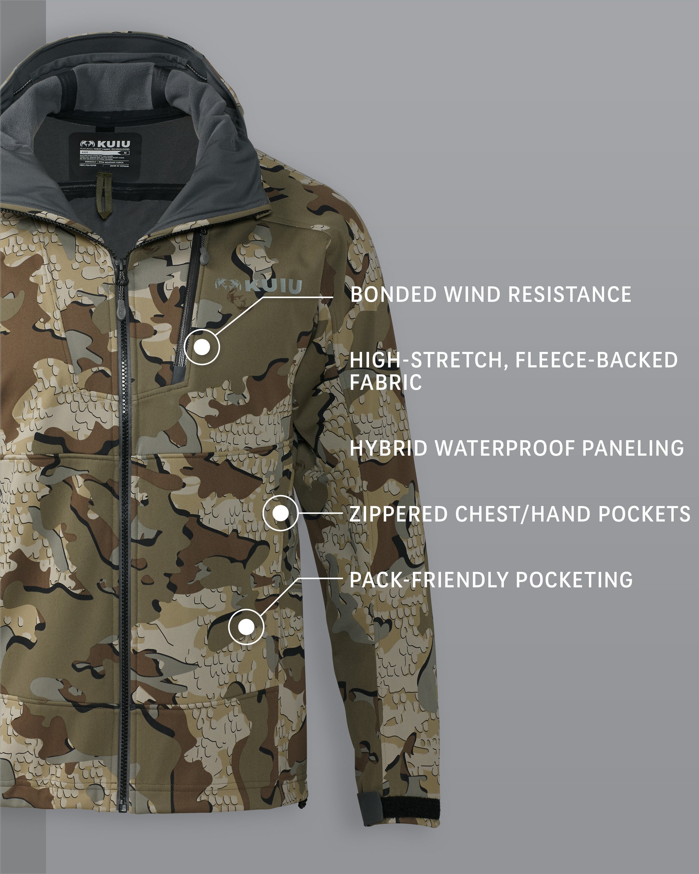 Alternative view of Axis Hybrid Hooded Jacket | Valo