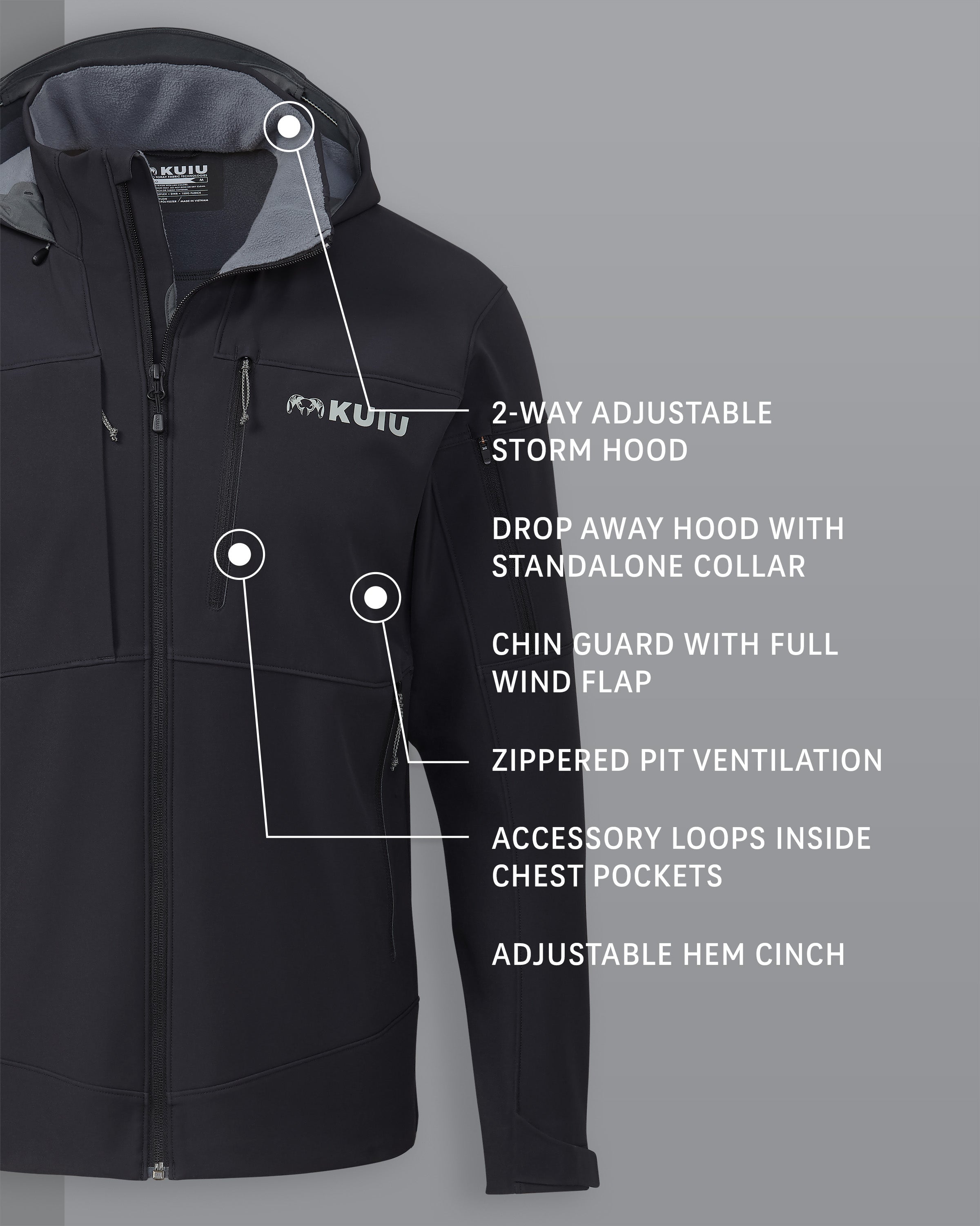 Alternative view of Guide PRO Hooded Jacket | Black