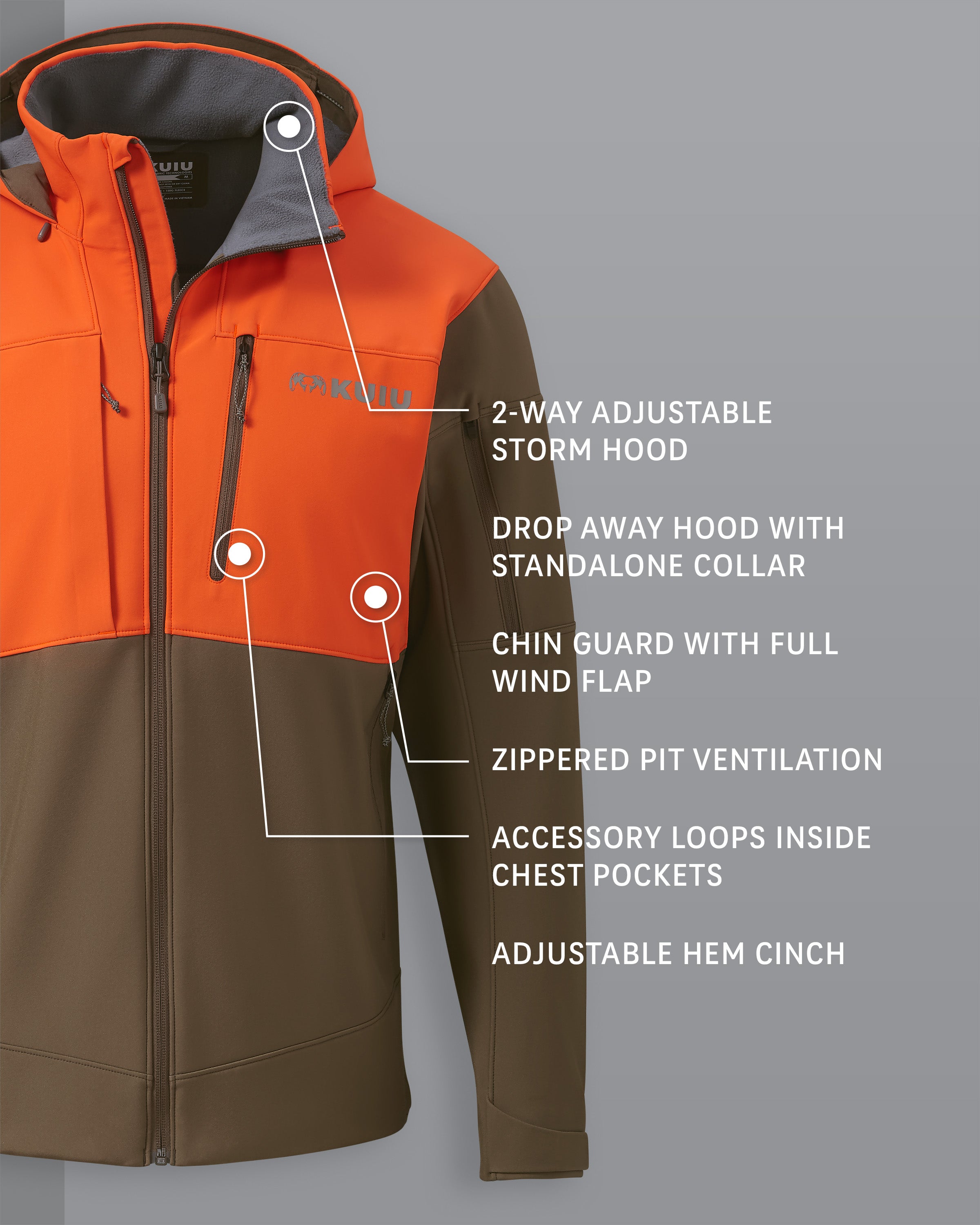 Alternative view of Guide PRO Hooded Jacket | Blaze/Major Brown