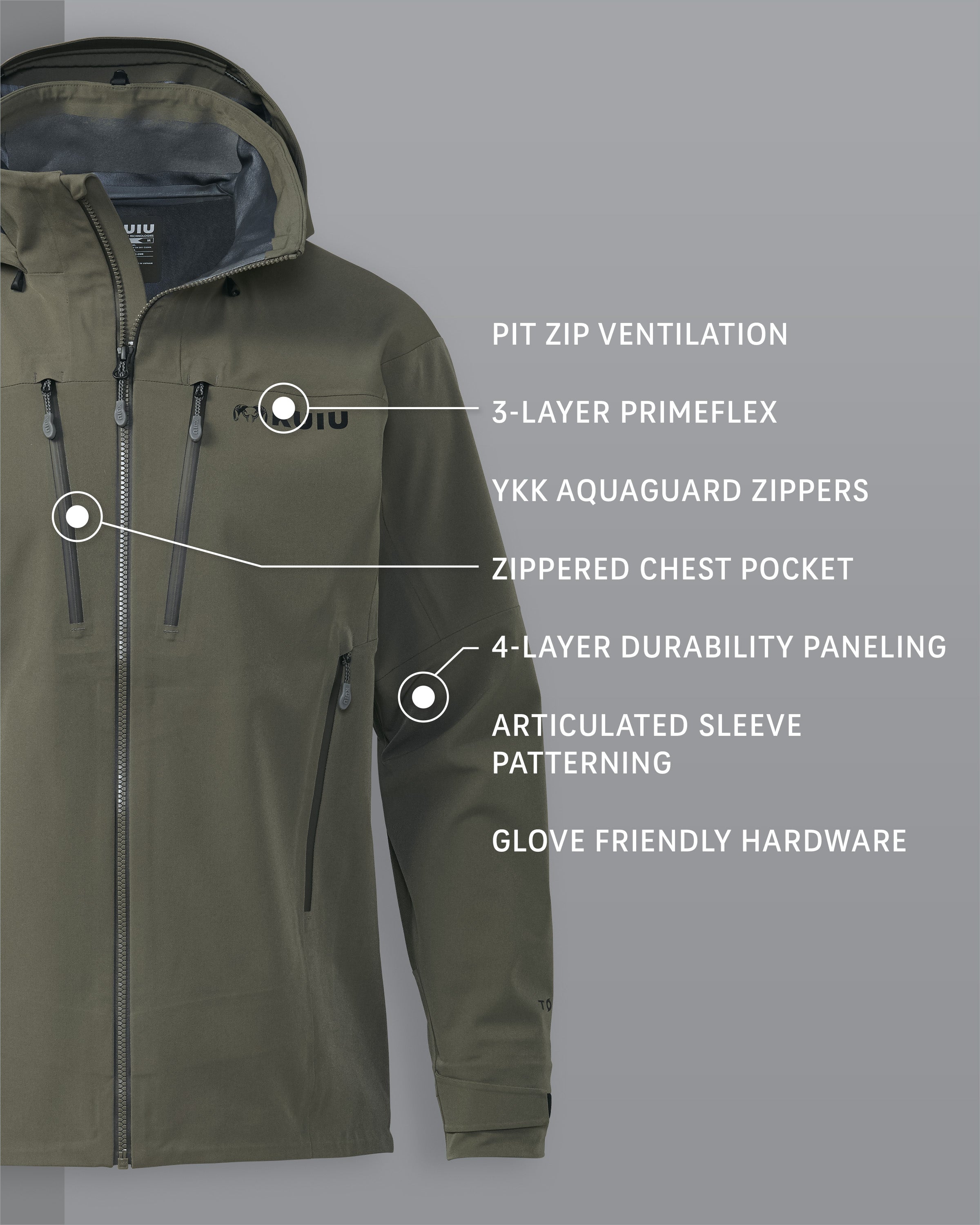 Alternative view of Yukon TR Rain Jacket | Ash