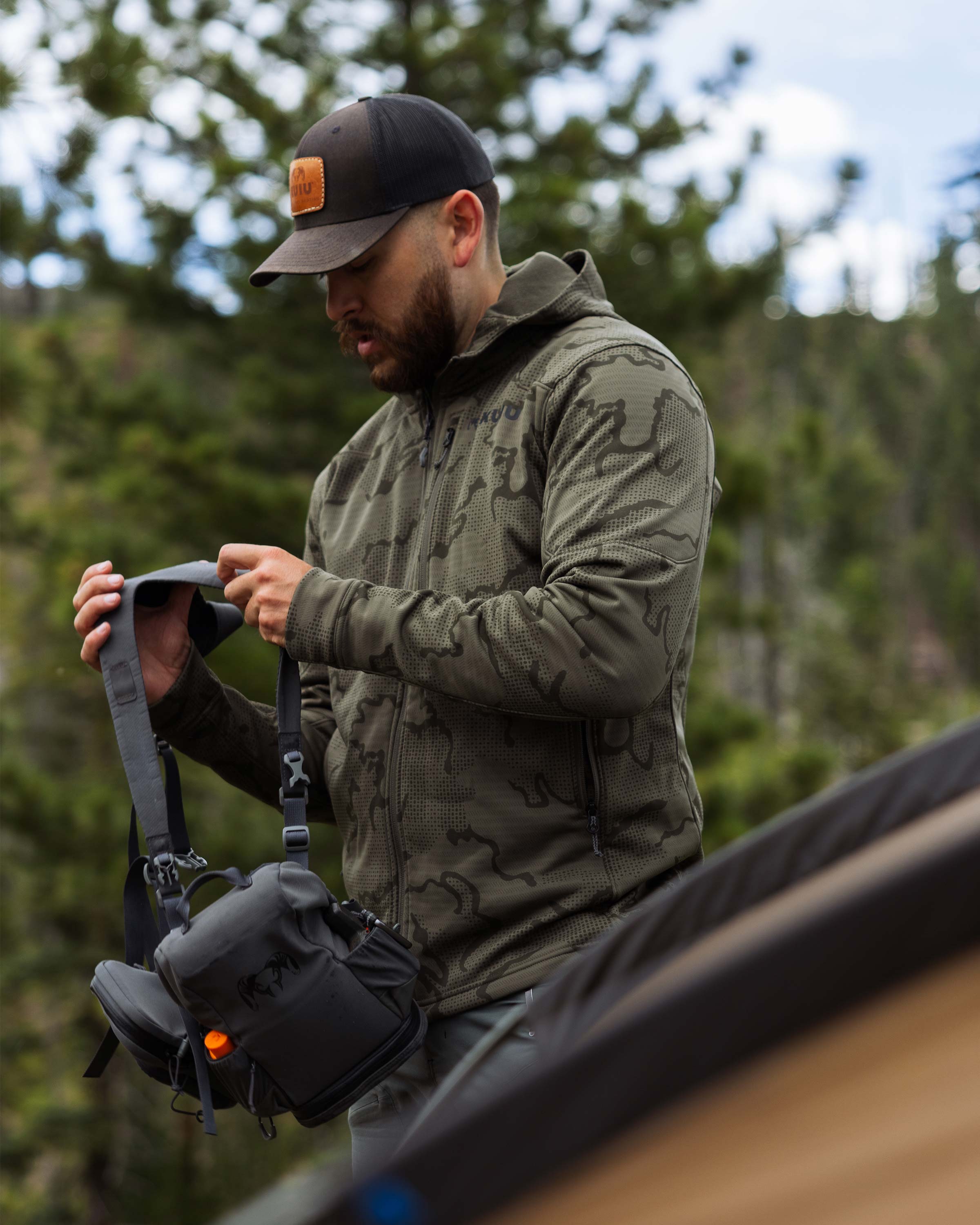 Ridgepoint Fleece Hoodie | Black Tonal - Image 7
