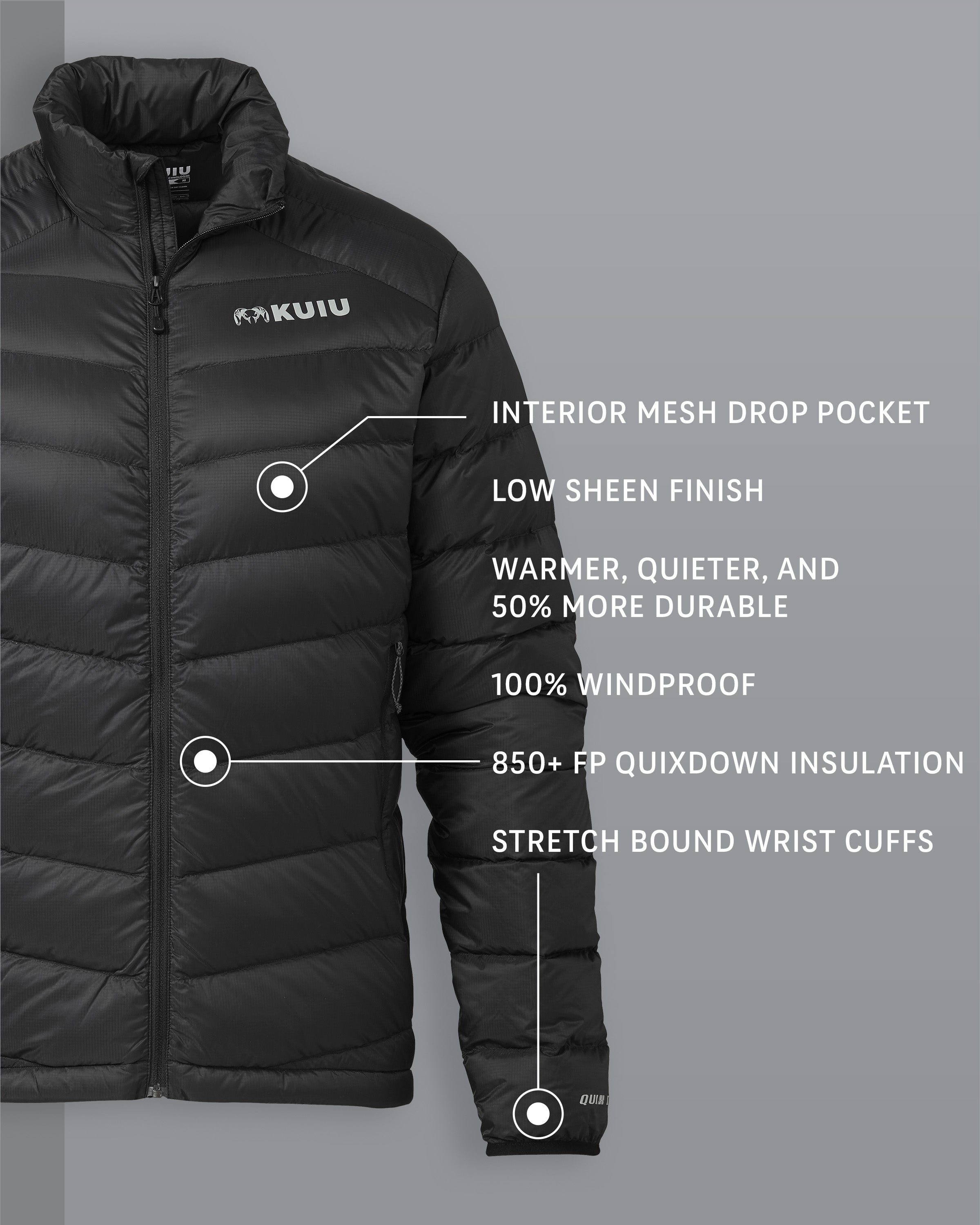 Outlet Super Down LT Jacket | Black - Image 2